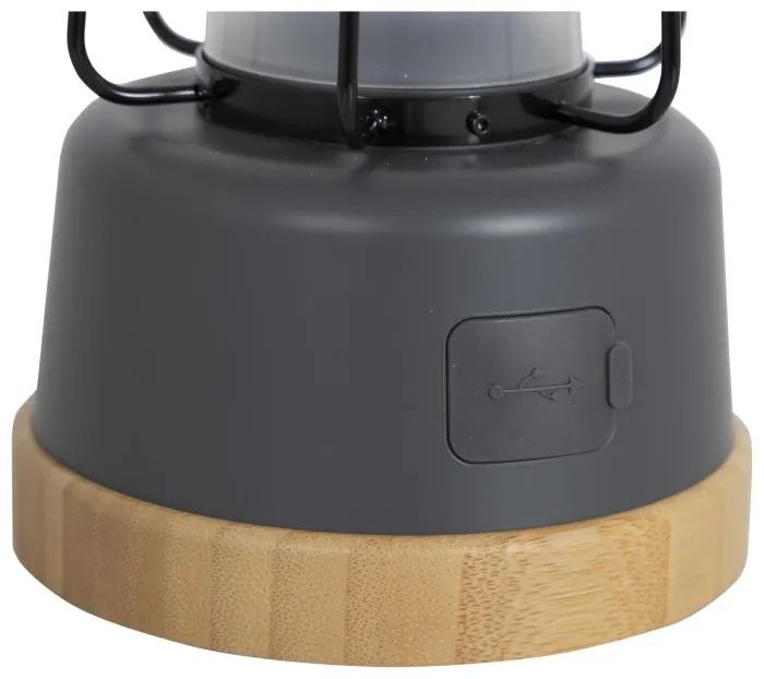 Ліхтар кемпінговий Bo-Camp Harlington Rechargable Dimming 370 Lumen Bamboo-Grey (5818921)