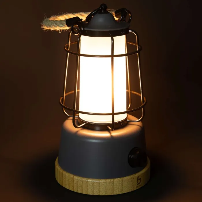 Ліхтар кемпінговий Bo-Camp Harlington Rechargable Dimming 370 Lumen Bamboo-Grey (5818921)
