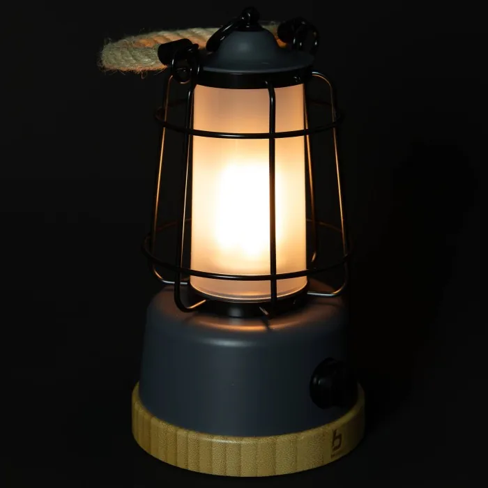 Ліхтар кемпінговий Bo-Camp Harlington Rechargable Dimming 370 Lumen Bamboo-Grey (5818921)