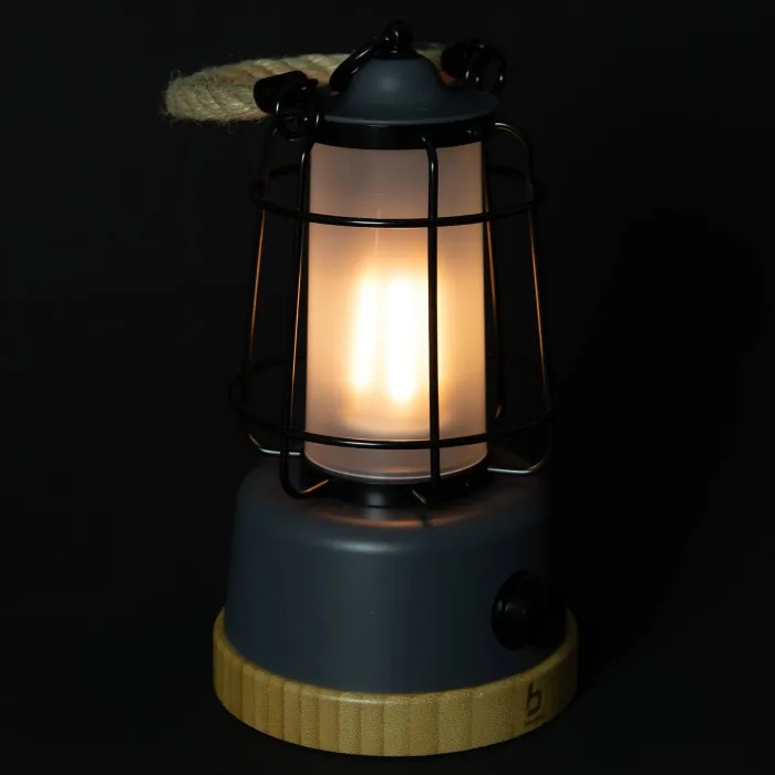 Ліхтар кемпінговий Bo-Camp Harlington Rechargable Dimming 370 Lumen Bamboo-Grey (5818921)