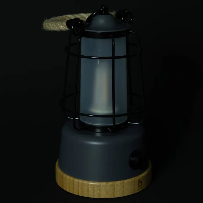 Ліхтар кемпінговий Bo-Camp Harlington Rechargable Dimming 370 Lumen Bamboo-Grey (5818921)