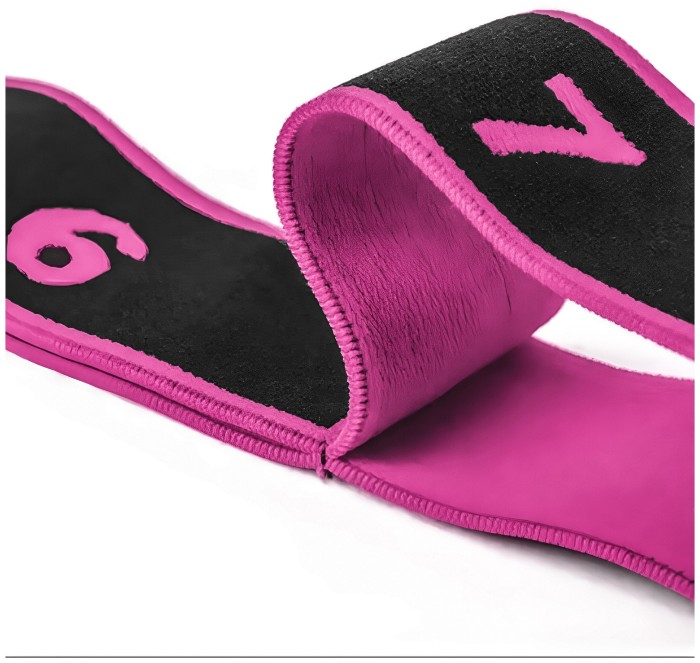 Эспандер лента EasyFit с петлями для тренировок розовый (EASY)