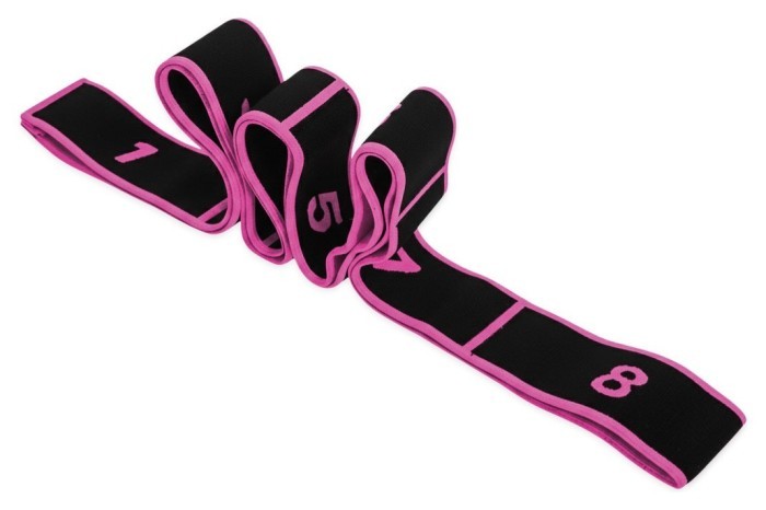 Эспандер лента EasyFit с петлями для тренировок розовый (EASY)