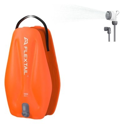 Душ портативний із ємністю та насосом Flextail Tiny Shower Bag, 20л, помаранчевий