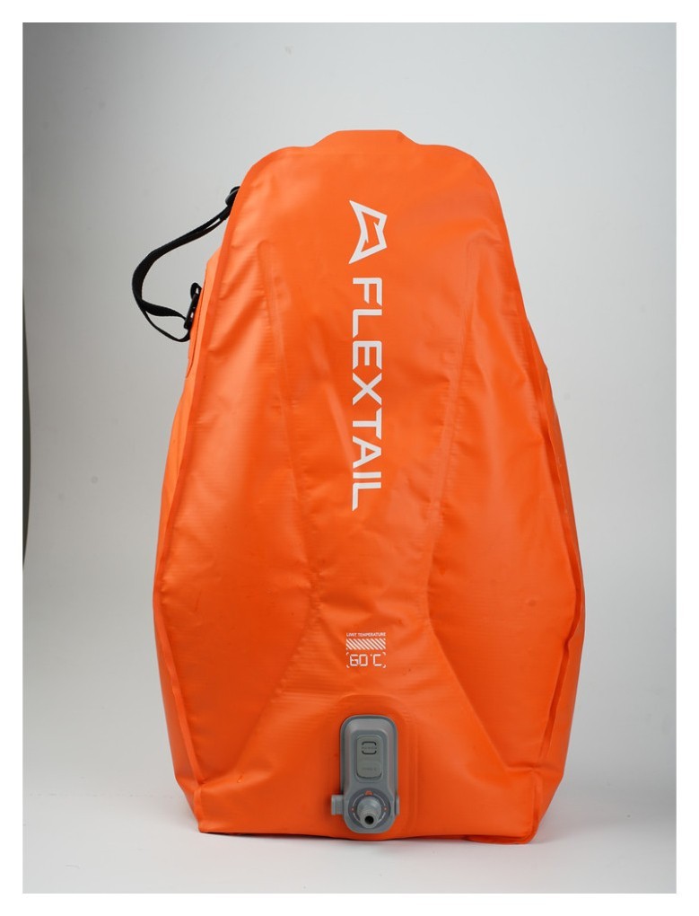 Душ портативний із ємністю та насосом Flextail Tiny Shower Bag, 20л, помаранчевий, укр, укр