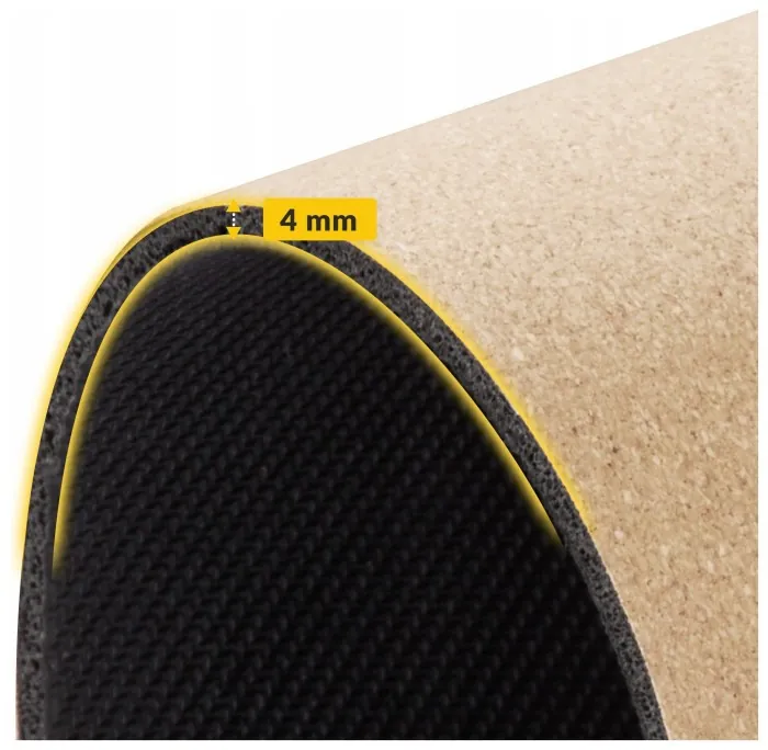 Килимок (мат) спортивний 4FIZJO Cork 183 x 61 x 0.4 см для йоги та фітнесу (P-5907739319562)