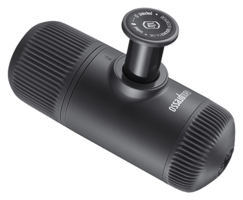 Портативна еспресо-кавоварка Wacaco Nanopresso сіра з чохлом, механічна, для меленої кави