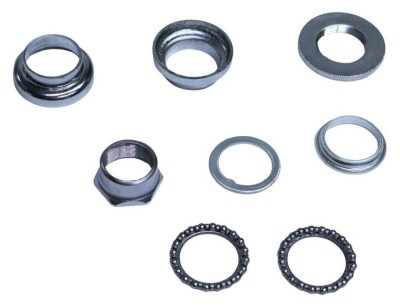 Рулевая колонка резьб. не интегрированная 1" VLT YQ-CZ-18A черный (комплект) шаг резьбы 1х26Т (ХВЗ), подшипник 4X20 AM (брендированная упаковка)