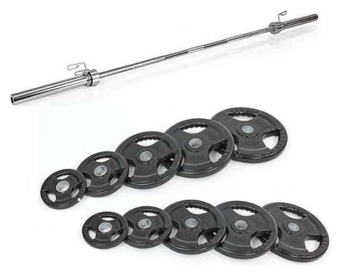 Штанга олімпійська, гумова на 100 кг, укр, укр