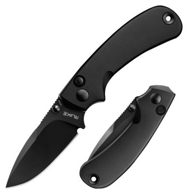 Ніж складаний кишеньковий Ruike P736-AB, (7.5 см) 14C28N / алюміній, чорний