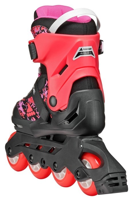 Комплект роликові ковзани Rollerblade Microblade SL black-coral + захист, укр, укр