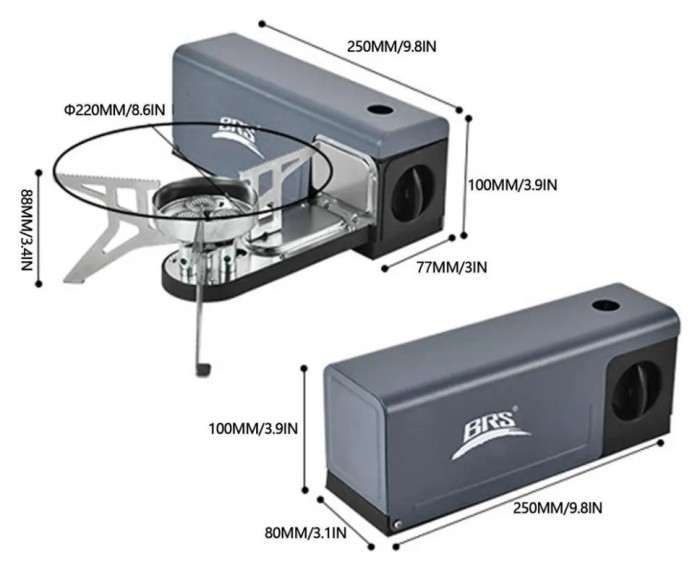Газовий пальник BRS-97 сірий