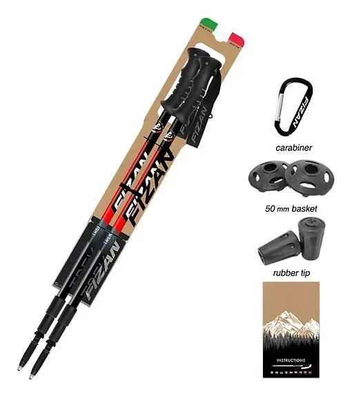 Трекинговые палки Fizan (S22 7513) TREK RED 2023