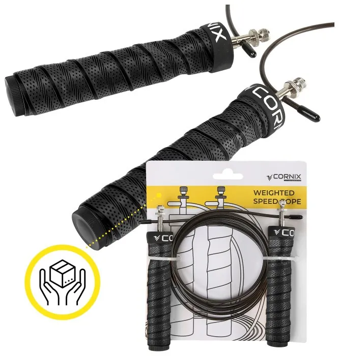Скакалка скоростная для кроссфита Cornix Speed Rope Pro XR-0524 Black