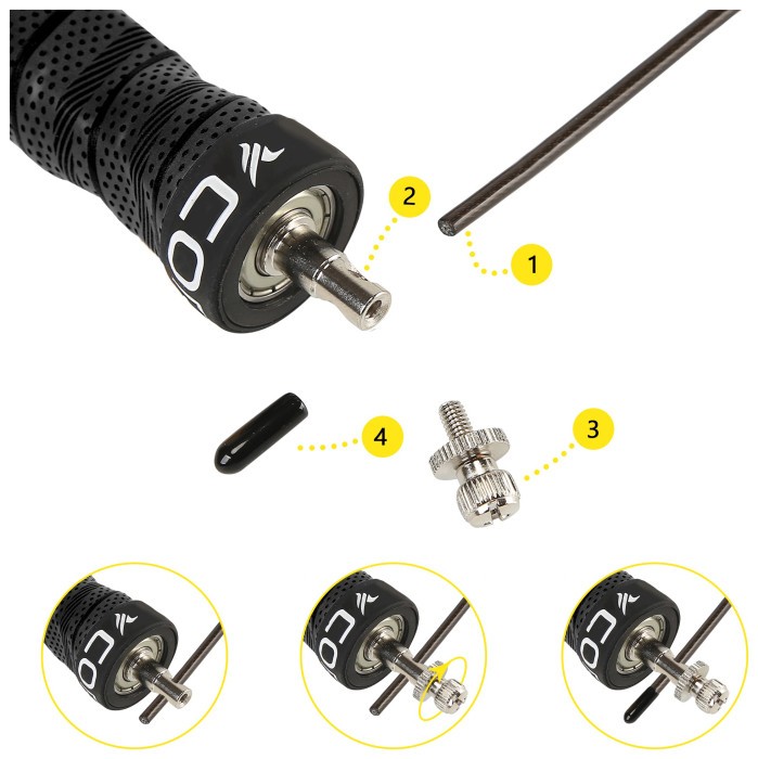 Скакалка скоростная для кроссфита Cornix Speed Rope Pro XR-0524 Black