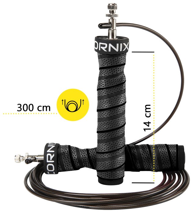 Скакалка скоростная для кроссфита Cornix Speed Rope Pro XR-0524 Black