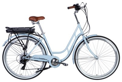 Велосипед з електроприводом 28" ST Dorozhnik eRETRO Vbr FR рама-19" 36B 12.5А*г 500Вт світло-блакитний PANTONE 5435 C 2025 крила, крило пер., крило зад., підніжка