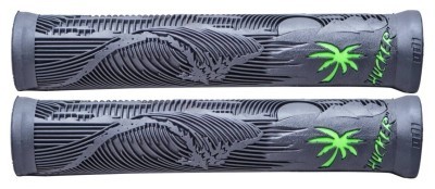 Грипсы ODI Hucker Flangeless 160mm Black Green ODI Hucker Flangeless 160mm