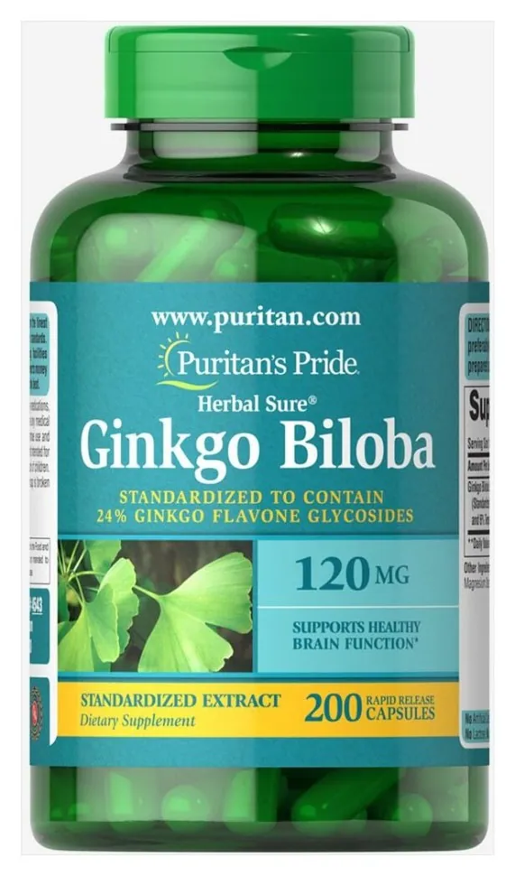 Ginkgo Biloba Standardized Extract 120mg - 200caps (DSN_100-90-1828125-20)