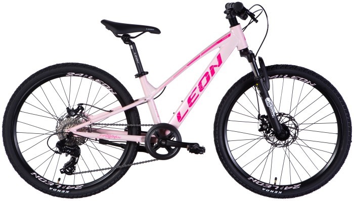 Велосипед AL 24" Leon JUNIOR DD CS рама-12" розовый с малиновым 2025