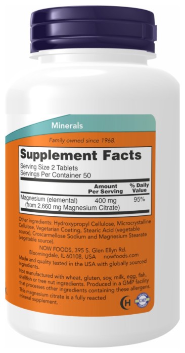 Magnesium Citrate 200mg - 100 tabs