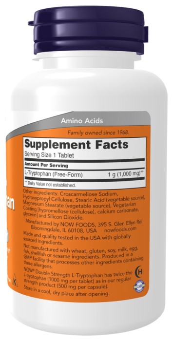 L-Tryptophan Double Strength 1000mg - 60 tabs