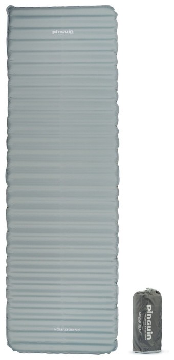 Самонадувающийся коврик Pinguin Nomad NX, 194x64x3.8см, Grey