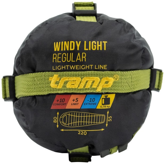 Спальний мішок Tramp Windy Light кокон лівий olive 220/80-55 UTRS-055, укр, укр