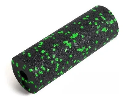 Массажный ролик (роллер) гладкий PowerPlay PP-4346 Mini EPP Foam Roller Черно/Зеленый (15x5,3см.)