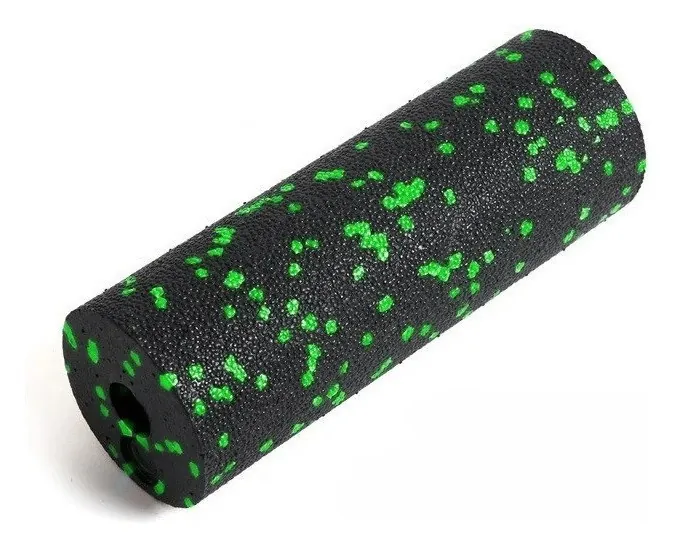 Массажный ролик (роллер) гладкий PowerPlay PP-4346 Mini EPP Foam Roller Черно/Зеленый (15x5,3см.)