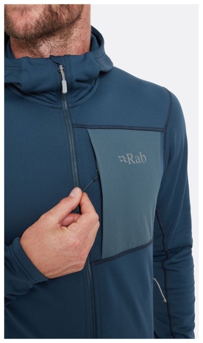 Чоловіча флісова кофта Rab Superflux Hoody, Tempest Blue