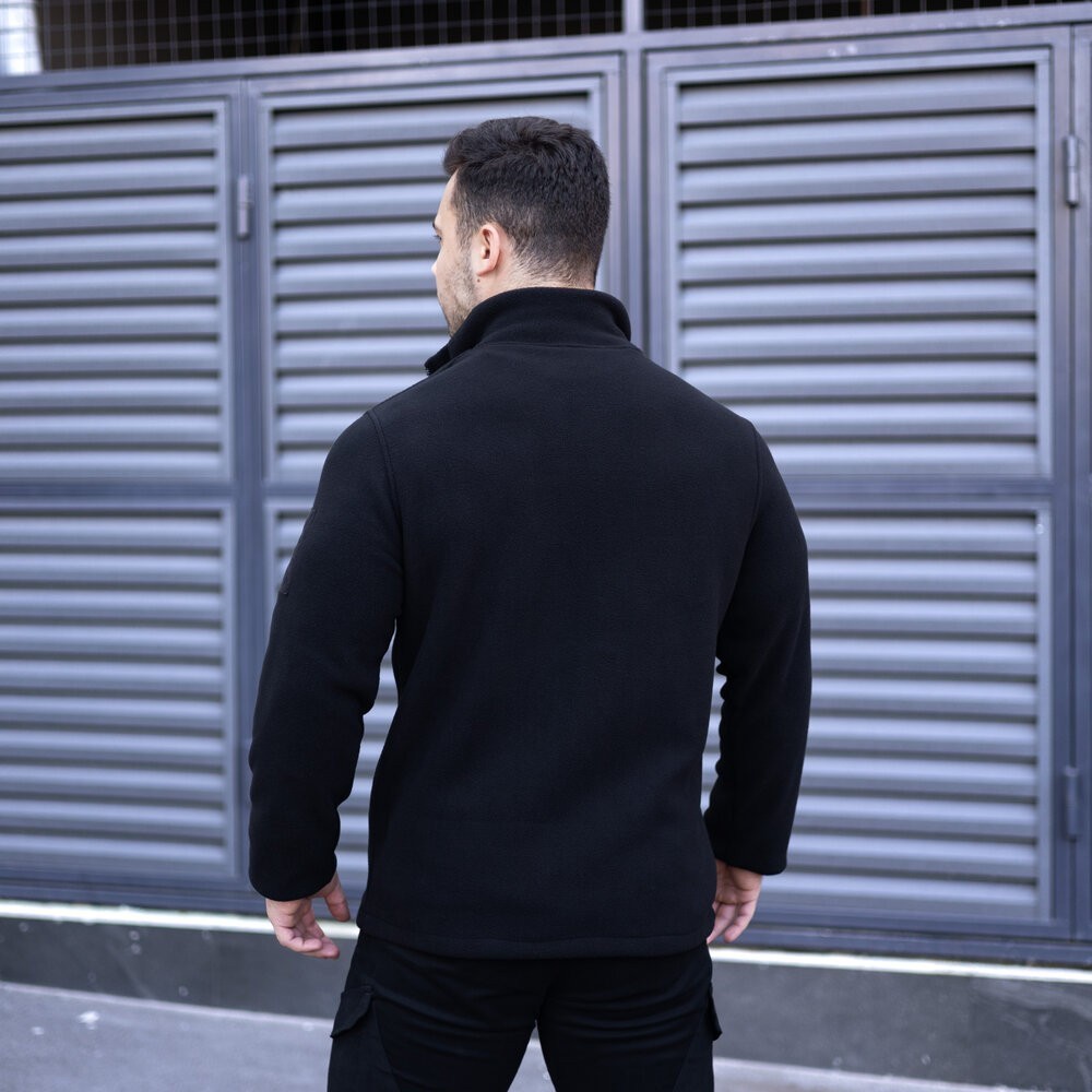 Толстовка флісова Pobedov Voin з липучками Чорний 3XL BLto2 5413XLba