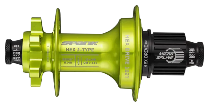 Втулка задняя SPANK HEX J-Type Boost R148 XD 32H, Green