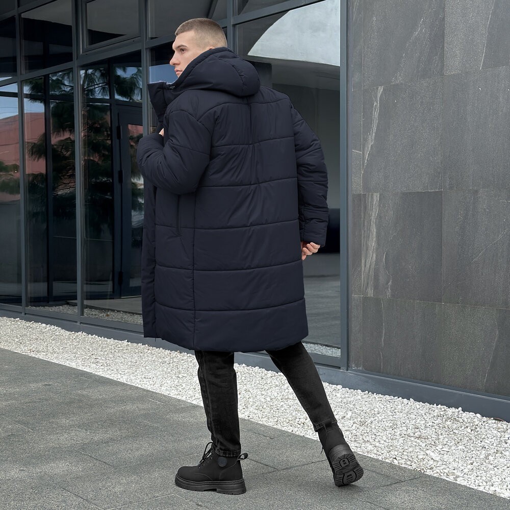 Темно-синяя зимняя куртка для мужчин Pobedov Legas