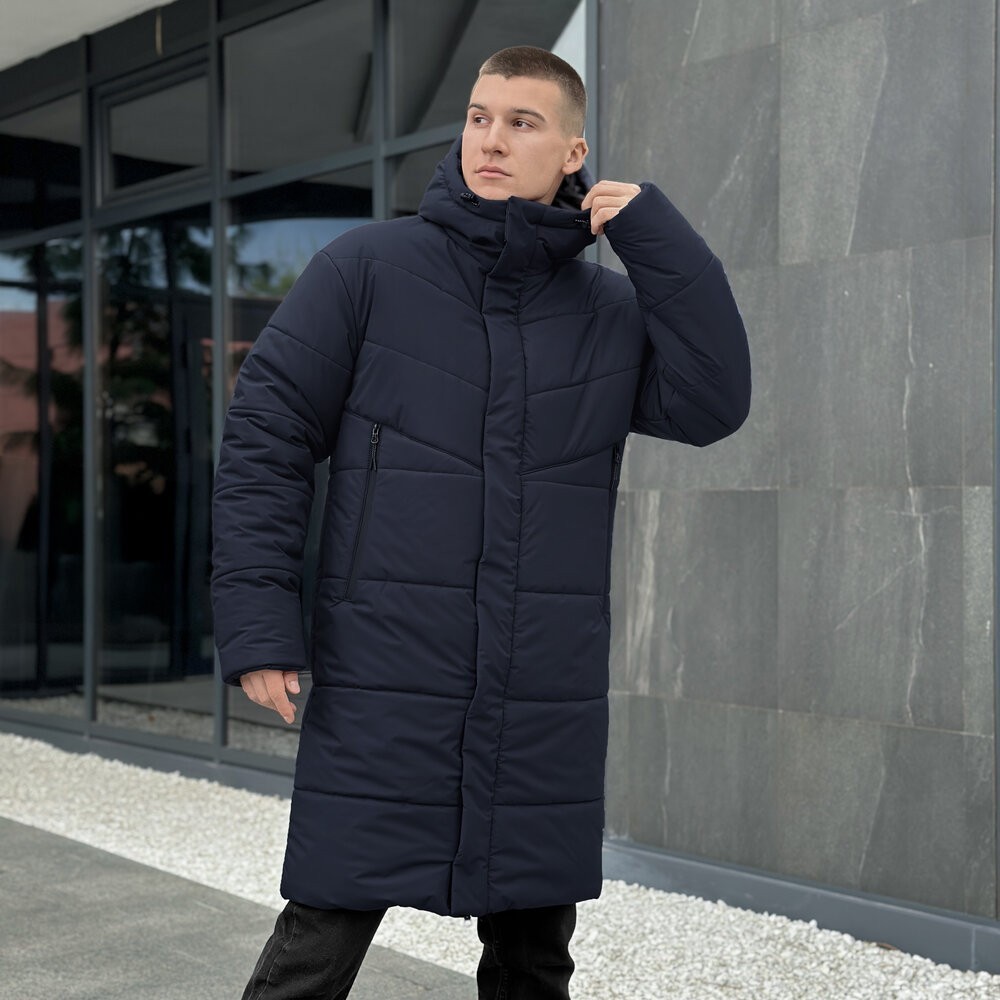 Темно-синяя зимняя куртка для мужчин Pobedov Legas