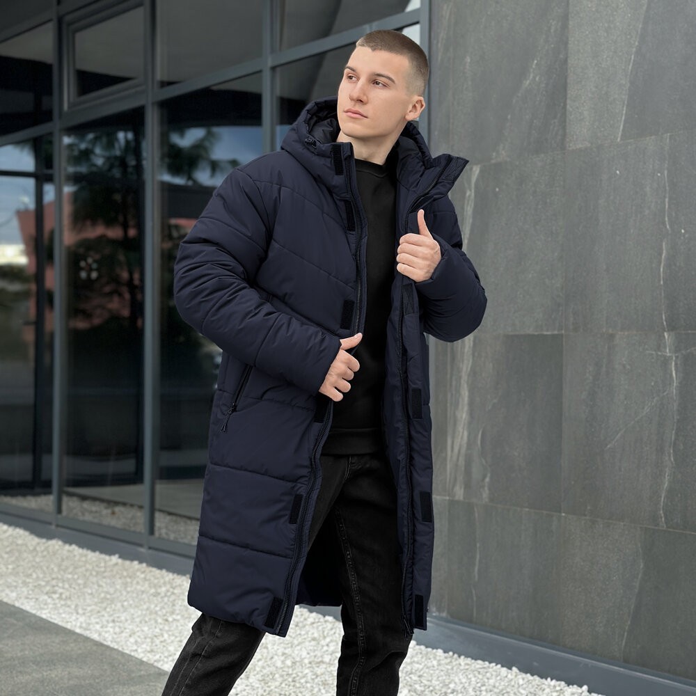 Темно-синяя зимняя куртка для мужчин Pobedov Legas