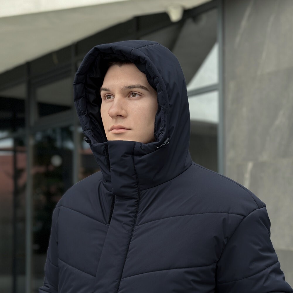 Темно-синяя зимняя куртка для мужчин Pobedov Legas