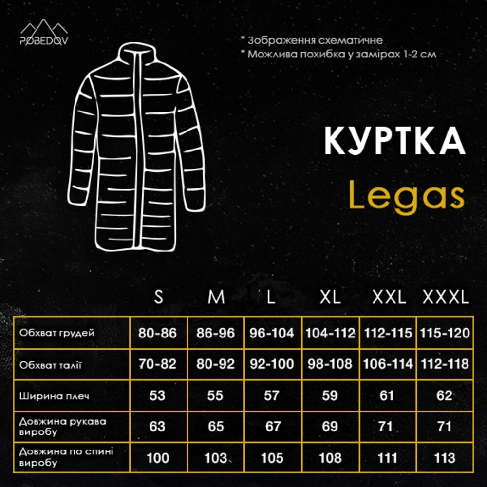 Темно-синяя зимняя куртка для мужчин Pobedov Legas