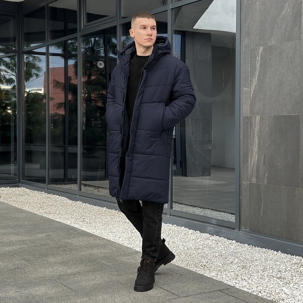 Темно-синяя зимняя куртка для мужчин Pobedov Legas