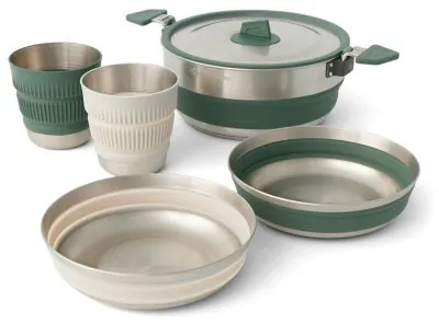 Набір посуду Sea to Summit Detour Stainless Steel One Pot Cook Set w/Sack з чохлом, на 2 персони