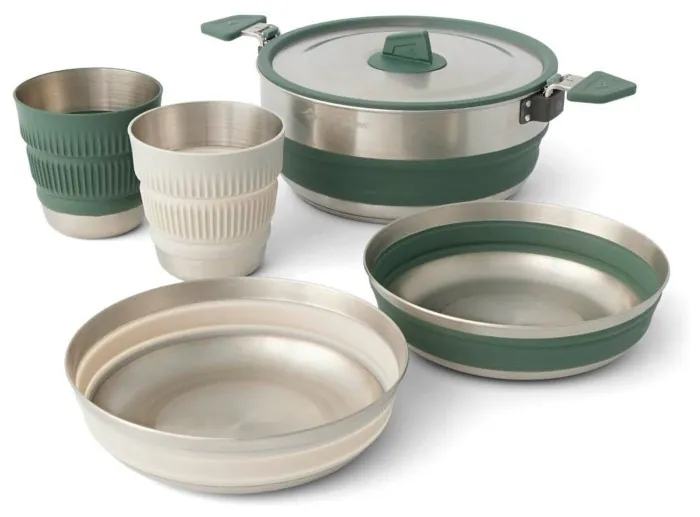 Набір посуду Sea to Summit Detour Stainless Steel One Pot Cook Set w/Sack з чохлом, на 2 персони