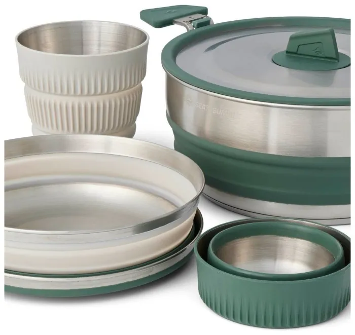 Набір посуду Sea to Summit Detour Stainless Steel One Pot Cook Set w/Sack з чохлом, на 2 персони