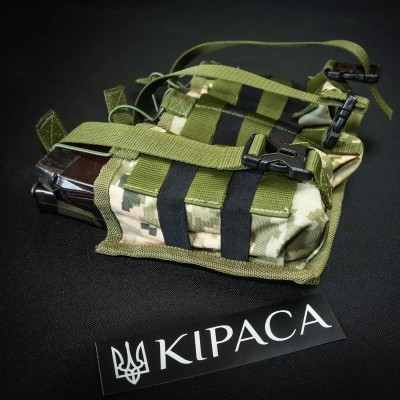 Итог под 6 магазинов АК Kirasa из кордуры пиксель (Арт.KI243)