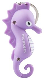 Munkees 1124 брелок-фонарик Seahorse LED purple