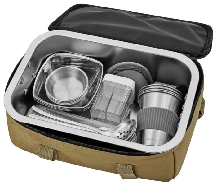 Набір посуду для кемпінгу на 4 особи KingCamp Hot Pot set pro KA2310 silver