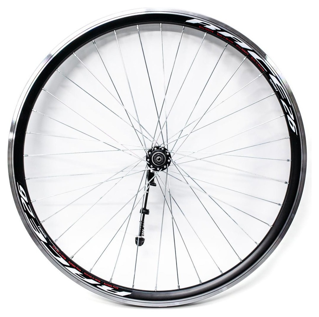 Колесо пров. VLT 26" AL 36H двост. чорн.; Втулка SHUNFENG SF-A221F Vbr, колір чорний, на пром. підшипн.