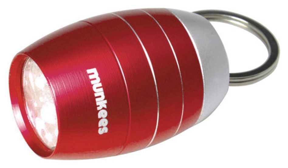 Munkees 1082 брелок-фонарик Cask shape 6-LED Light красный