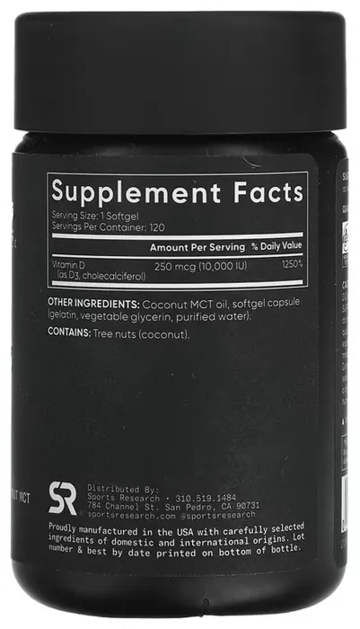 Vitamin D3 10000IU - 120 softgels