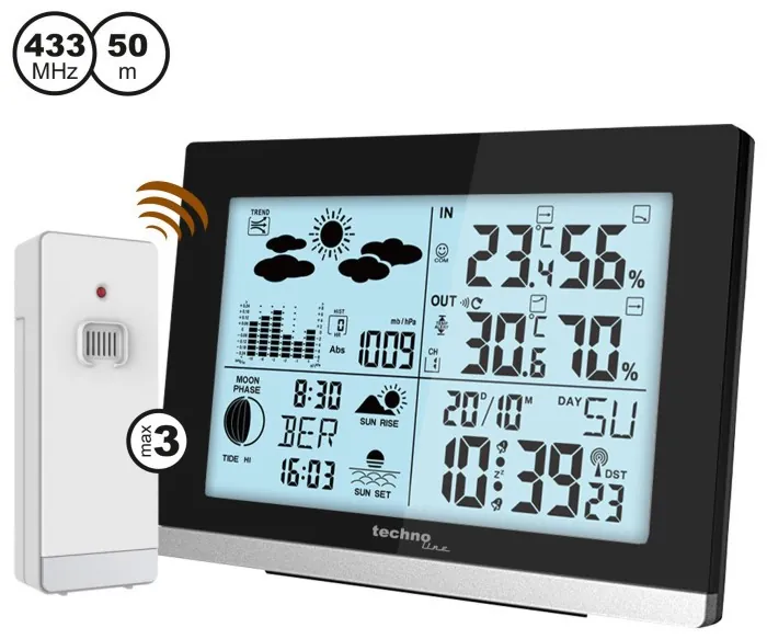 Метеостанция Technoline WS6762 Black (WS6762)