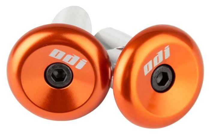 Баренди ODI Aluminum End Plugs w/Lasered Logo ORANGE